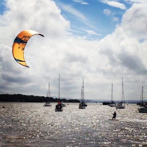 kite boarding in poole harbour